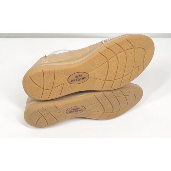 Earth Origins Bailey Embroidered Nubuck Slip on Loafer Flats Tan Women 7 - Picture 7 of 8